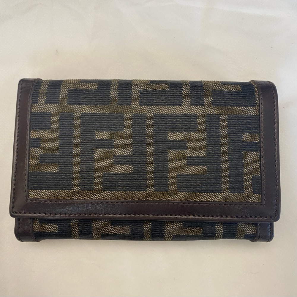 FENDI Zucca Canvas Compact Wallet